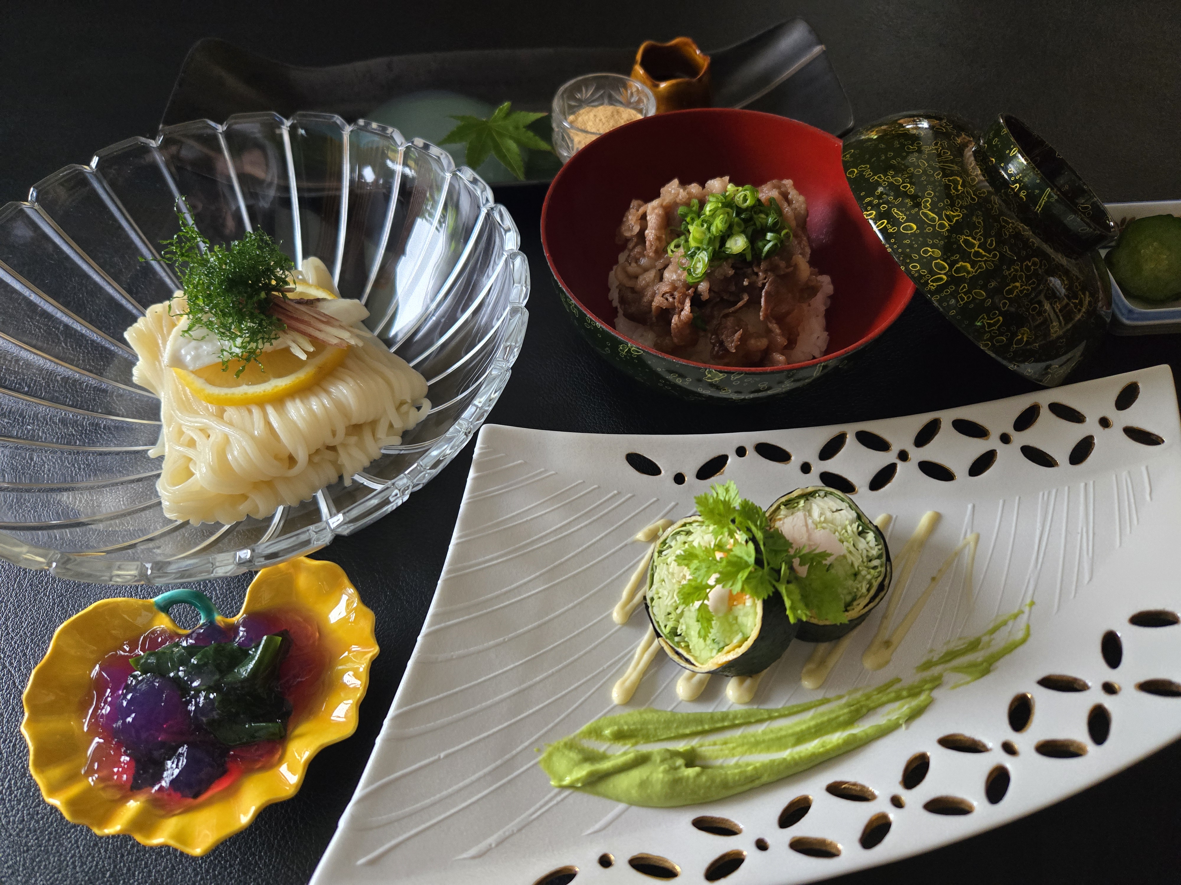 鯛そうめんと黒毛和牛しぐれ煮丼御膳