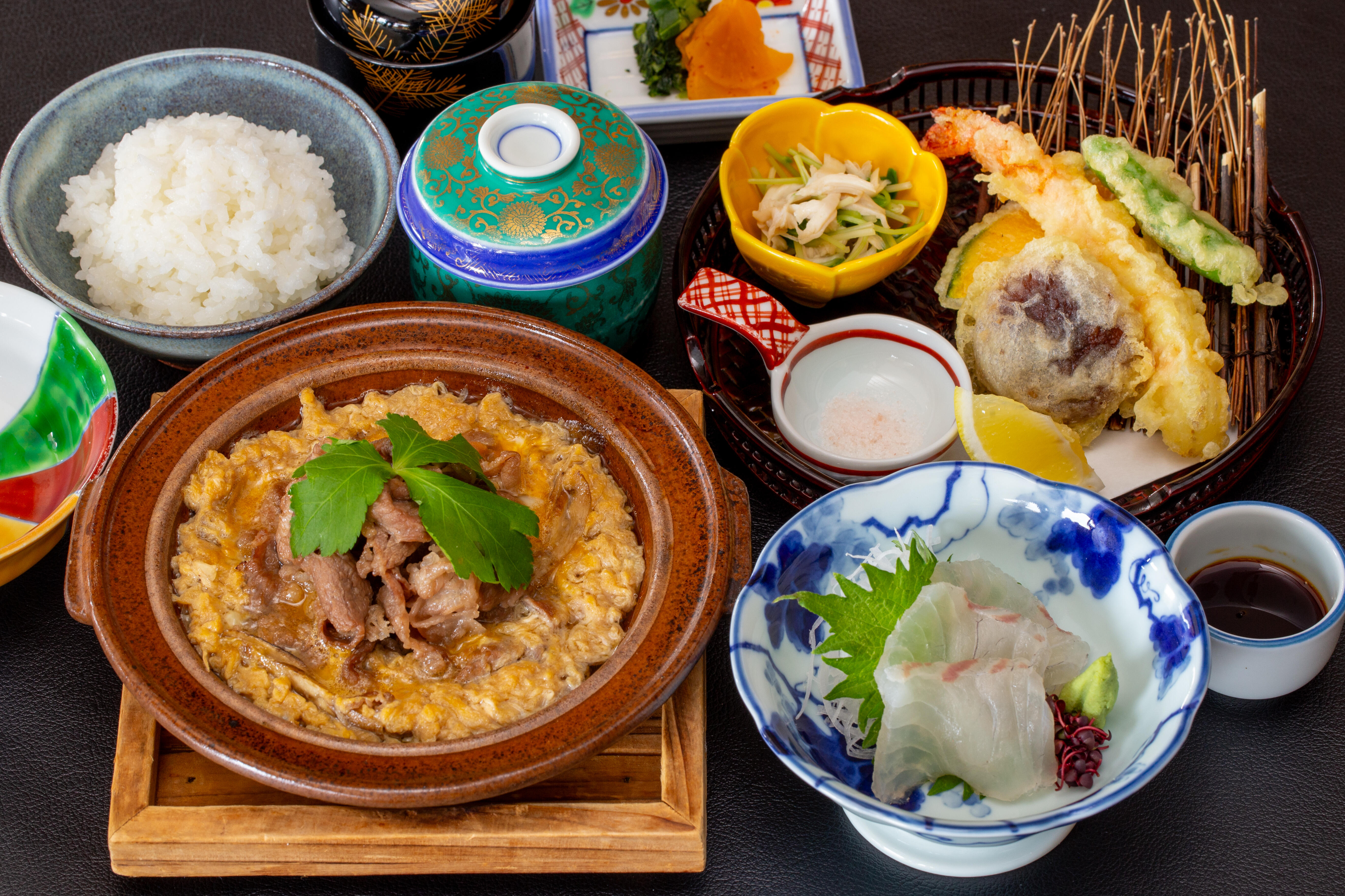 黒毛和牛の柳川鍋御膳